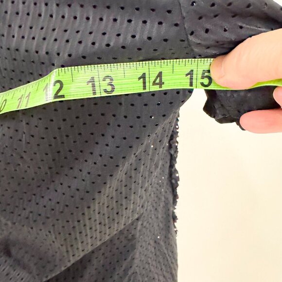 JEAN PAUL GAULTIER JPG BLACK BUTTON UP COLLARED SHIRT WITH RUFFLES - Picture 7 of 9